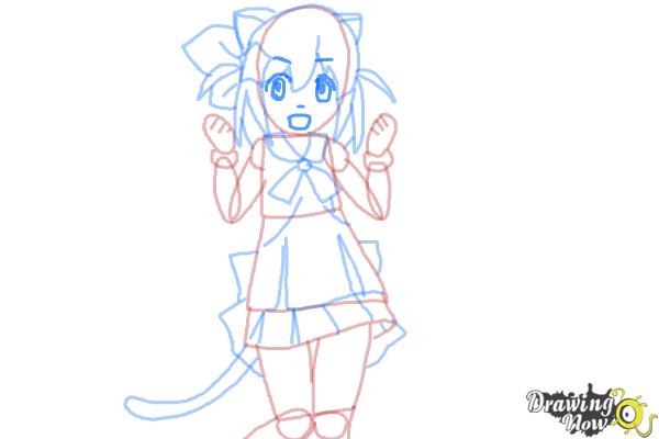 How to Draw Nyaa-Tan from Etotama - Step 8