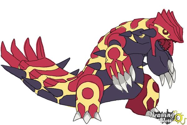 How to Draw Primal Groudon from Pokemon - Step 11