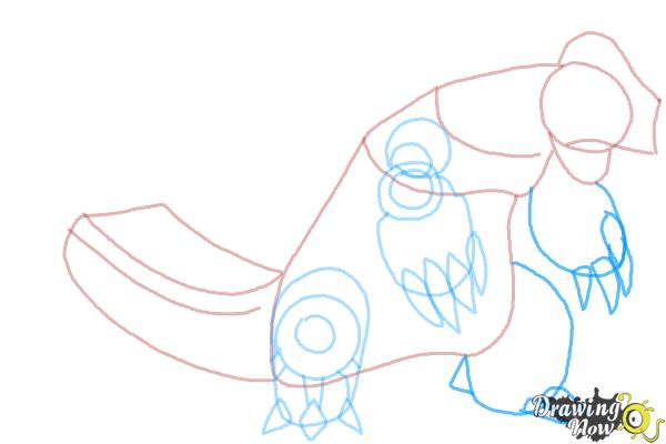 How to Draw Primal Groudon from Pokemon - Step 6