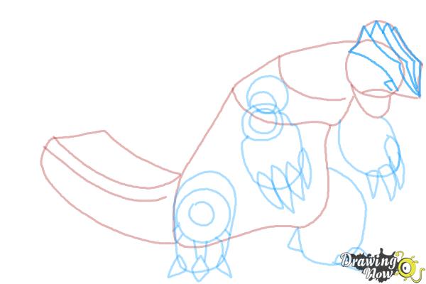 How to Draw Primal Groudon from Pokemon - Step 7