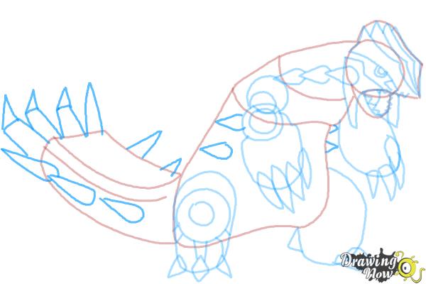 How to Draw Primal Groudon from Pokemon - Step 9