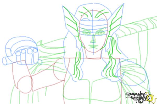 How to Draw Sif from Marvel - Step 8