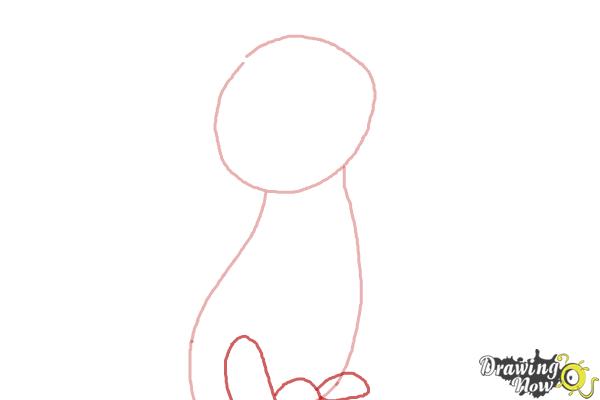 How to Draw Dinah from Alice In Wonderland - Step 2 How to Draw Dinah from Alice In Wonderland - Step 2