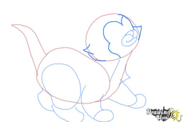 How to Draw Figaro from Pinocchio - Step 7