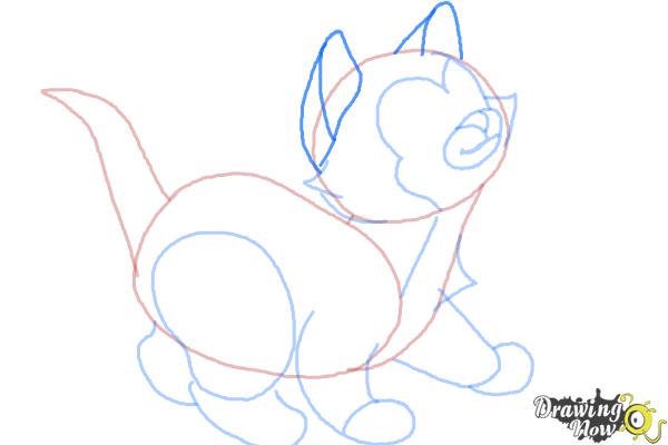 How to Draw Figaro from Pinocchio - Step 8