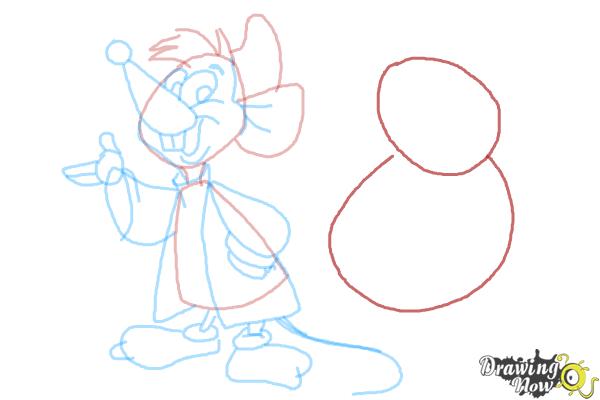 How to Draw Gus Gus and Jaq from Cinderella - Step 12