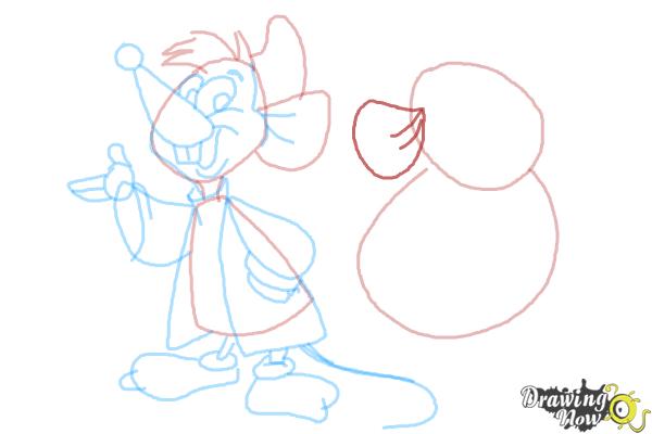 How to Draw Gus Gus and Jaq from Cinderella - Step 13