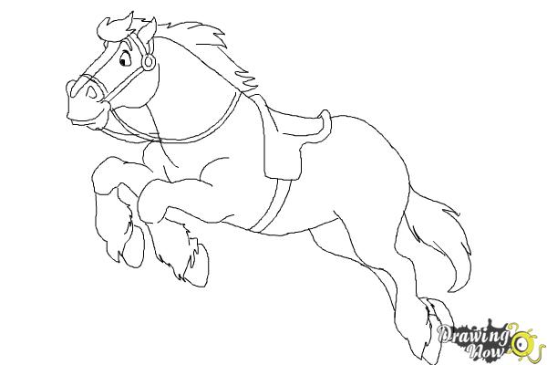 How to Draw Philippe from Beauty and the Beast - Step 11