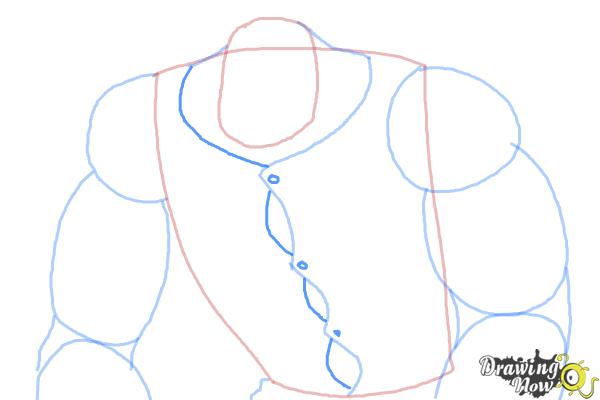 How to Draw Elephantus, Tonzura from Yoru No Yatterman - Step 6