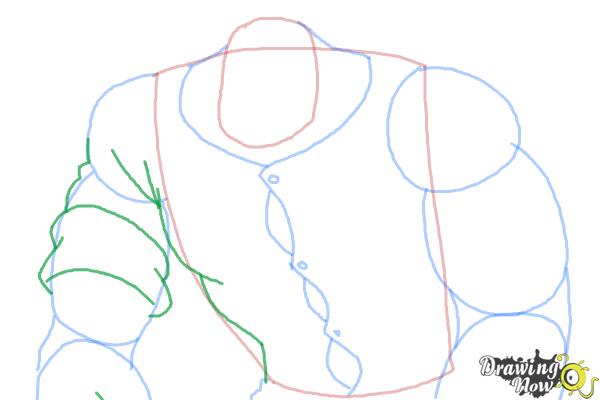 How to Draw Elephantus, Tonzura from Yoru No Yatterman - Step 7