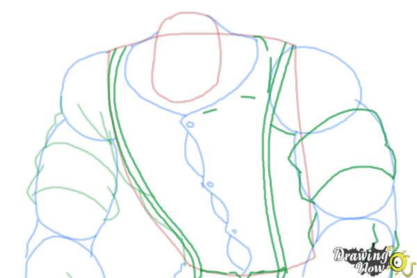 How to Draw Elephantus, Tonzura from Yoru No Yatterman - Step 8