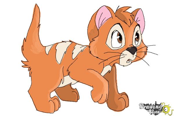 How to Draw Oliver from Oliver and Company - Step 11