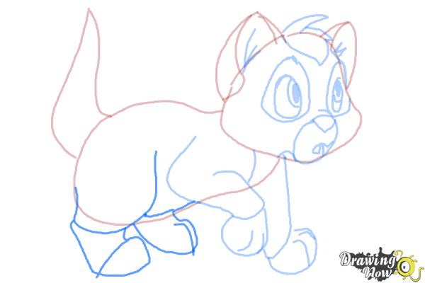 How to Draw Oliver from Oliver and Company - Step 9