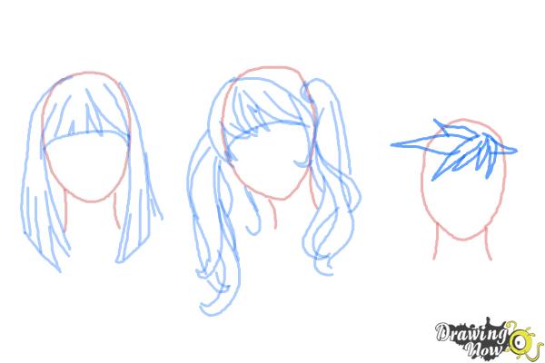 How to Draw Manga Hair - Step 10