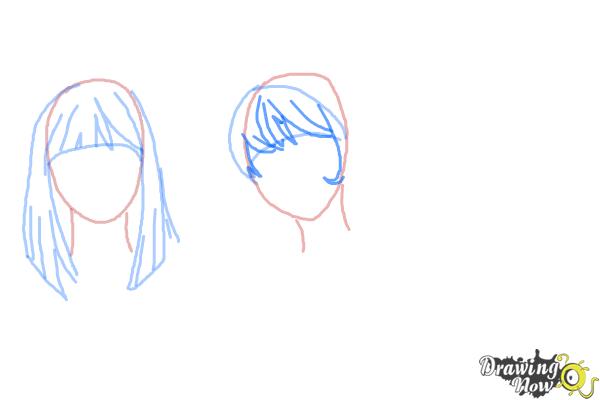 Anime hair reference  Drawings, Sketches, Manga drawing