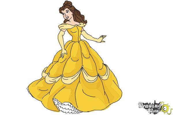 How to Draw Disney Princesses - Step 12