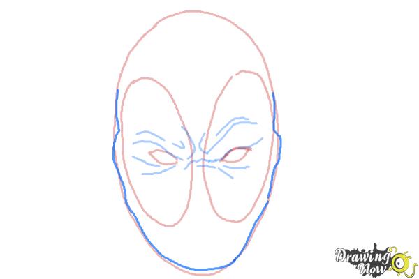 deadpool mask drawing
