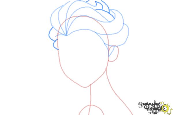 How to Draw Elsa Step by Step - Step 5