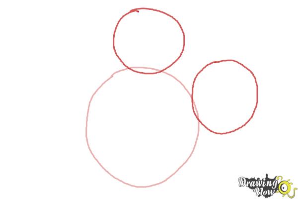 How to Draw Mickey Mouse Step by Step - Step 2 How to Draw Mickey Mouse Step by Step - Step 2