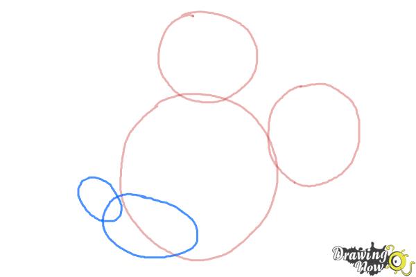How to Draw Mickey Mouse Step by Step - Step 3 How to Draw Mickey Mouse Step by Step - Step 3