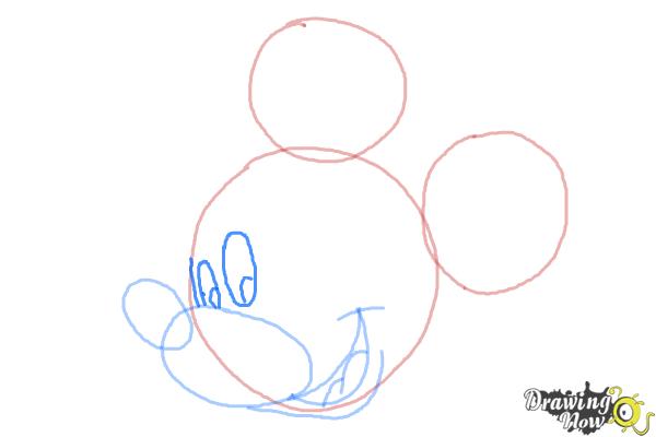 How to Draw Mickey Mouse Step by Step - Step 6