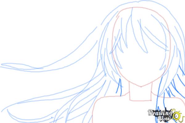 ArtStation  Anime Girl Drawing Easy Tutorial for beginners  How to draw  anime girl in SIDE VIEW