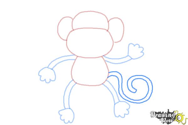 How to Draw a Monkey Step by Step - Step 7