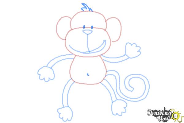 How to Draw a Monkey Step by Step - Step 9