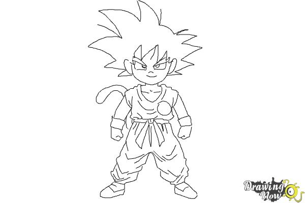 How to Draw Goku Step by Step - Step 10