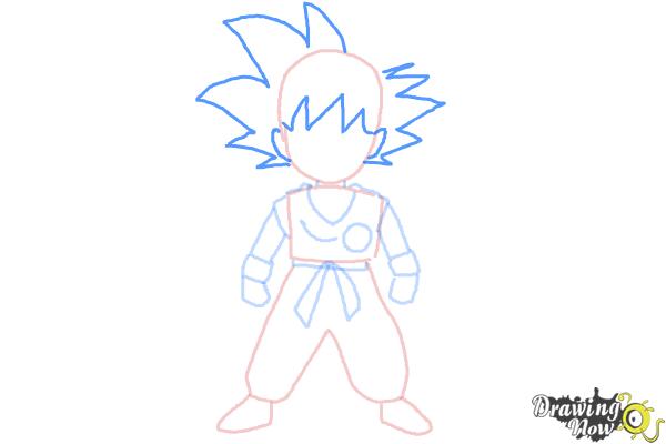 How to Draw Goku Step by Step - Step 6