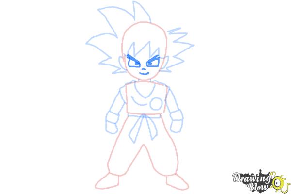 How to Draw Goku Step by Step - Step 7 How to Draw Goku Step by Step - Step 7