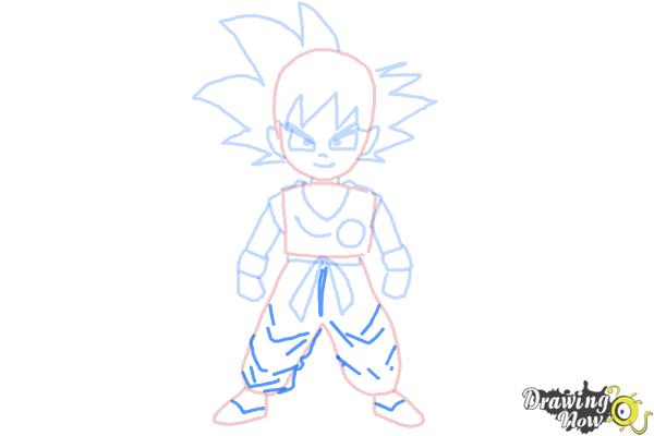 How to Draw Goku Step by Step - Step 8