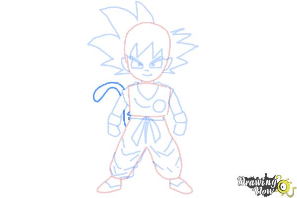 How to Draw Goku Step by Step - Step 9