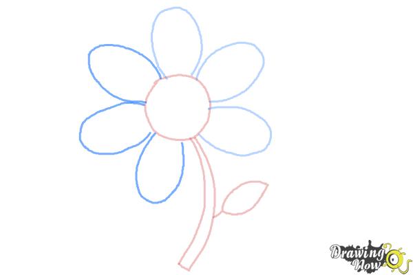 How to Draw a Flower Easy - Step 5