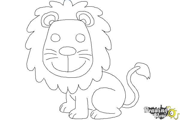 How to Draw a Lion for Kids - Step 11