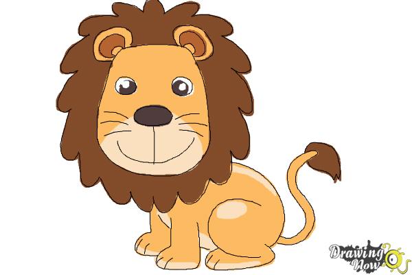 Sketch by pen of a lion front view Royalty Free Vector Image