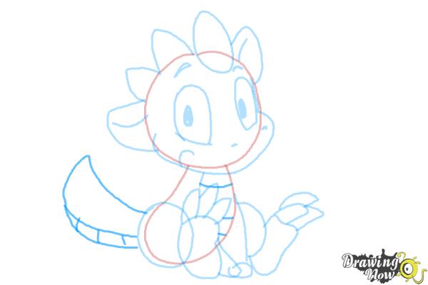 How to Draw a Simple Dragon - Step 7 How to Draw a Simple Dragon - Step 7