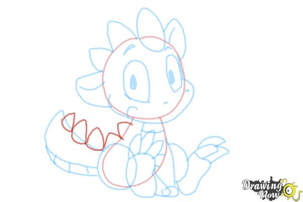 How to Draw a Simple Dragon - Step 8 How to Draw a Simple Dragon - Step 8