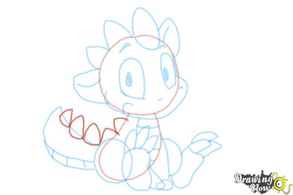 How to Draw a Simple Dragon - Step 8