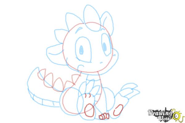 How to Draw a Simple Dragon - Step 9 How to Draw a Simple Dragon - Step 9
