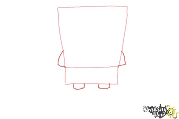 How to Draw Spongebob Squarepants - Step 2 How to Draw Spongebob Squarepants - Step 2