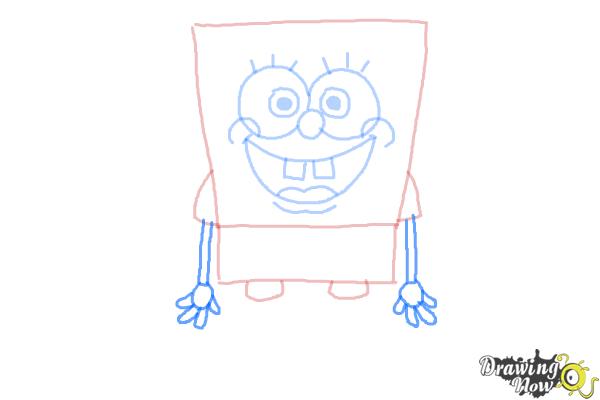 How to Draw Spongebob Squarepants - Step 7 How to Draw Spongebob Squarepants - Step 7