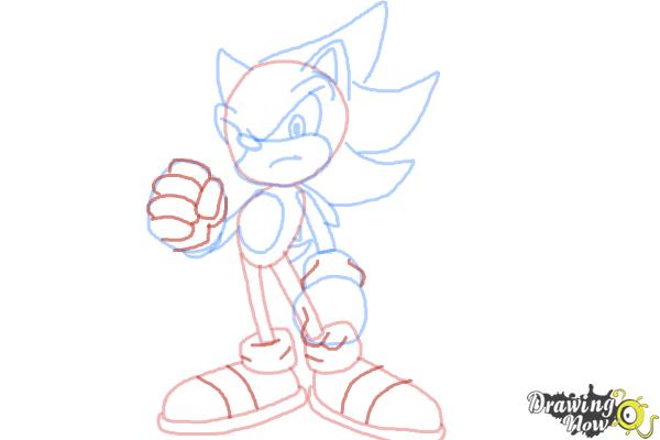 How to Draw Super Sonic - Step 10