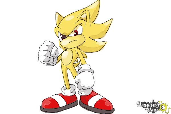 How to Draw Super Sonic - Step 12