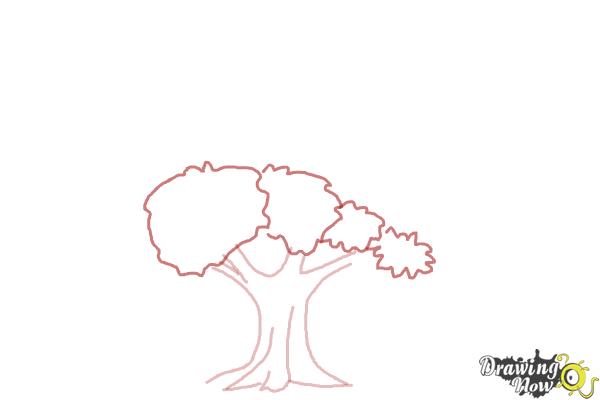 How to Draw a Realistic Tree - Step 3 How to Draw a Realistic Tree - Step 3