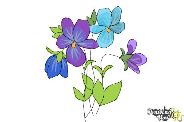 How to Draw Simple Flowers - Step 12