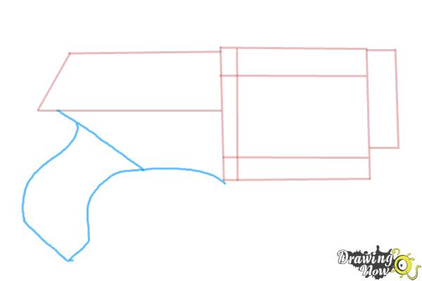 How to Draw a Nerf Gun - Step 3