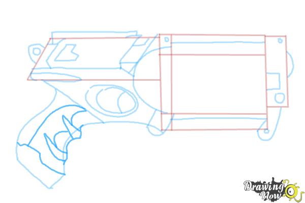 How to Draw a Nerf Gun - Step 8