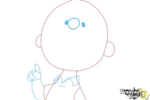 How to Draw Charlie Brown from The Peanuts Movie - Step 6