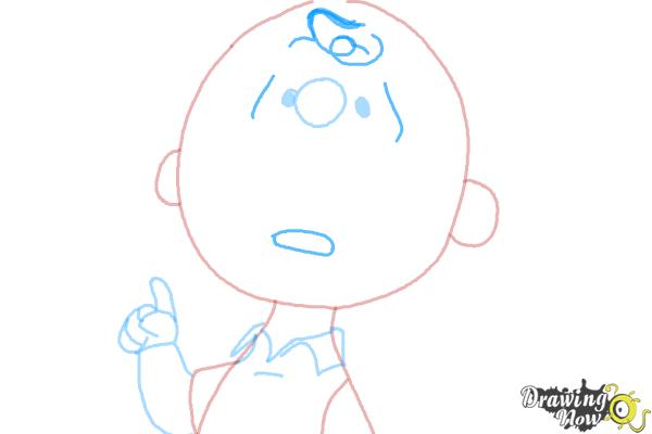 How to Draw Charlie Brown from The Peanuts Movie - Step 7